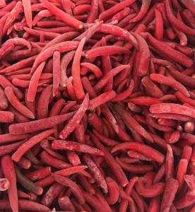Frozen red chillies